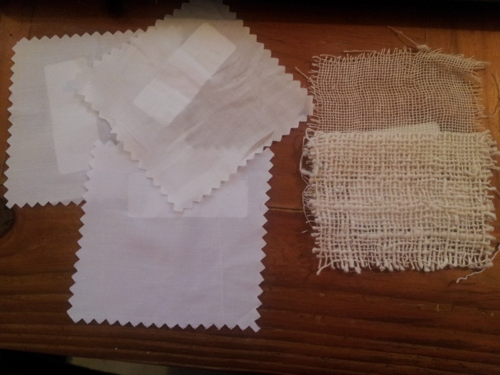 fabric samples for new aprons