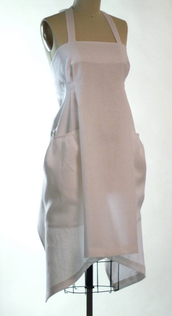 Hippy Apron in White Linen by The Vermont Apron Company