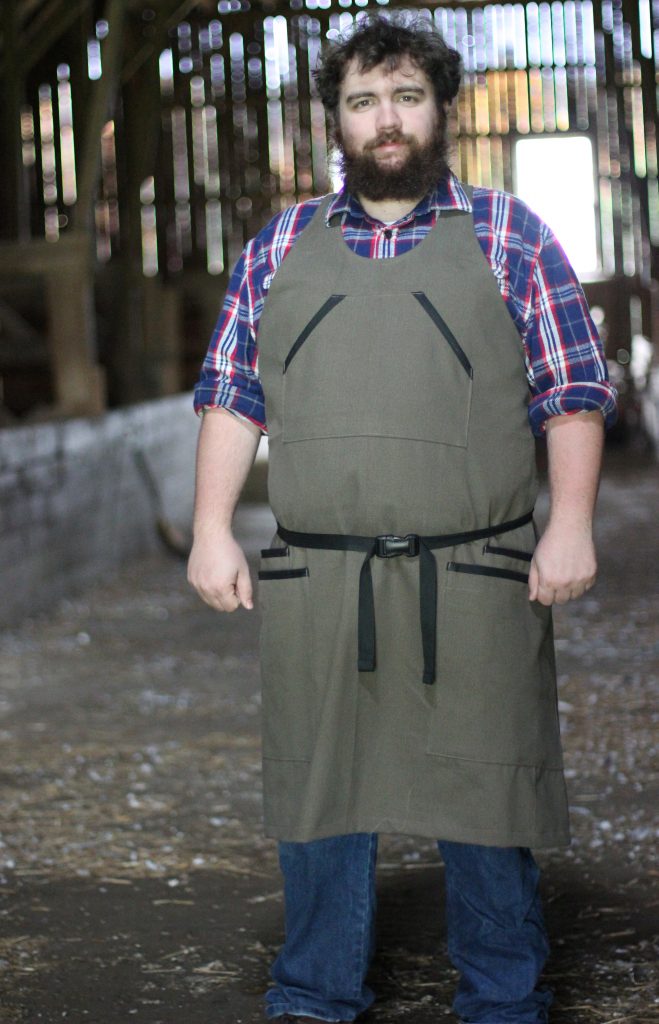 Mens Barn Apron with adjustable back straps by The Vermont Apron Company
