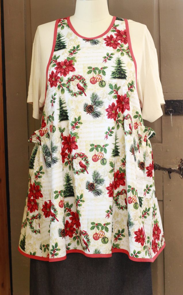 Holiday No Ties Apron in Christmas Print for your holiday aprons